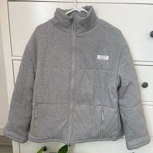Grey puffer jacket